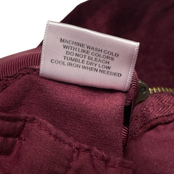 Mod Cloth Madison Corduroy Burgundy Wide Leg Pants Size Small - Picture 10 of 15